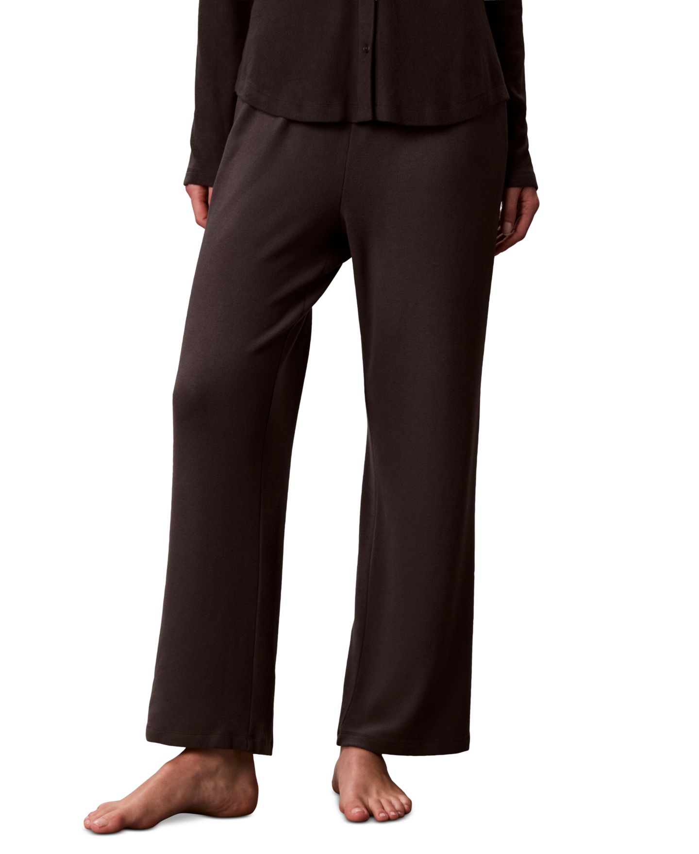 Пижамные брюки Straight-Leg — Calvin Klein, цвет: Чёрный устричный — фото 1
