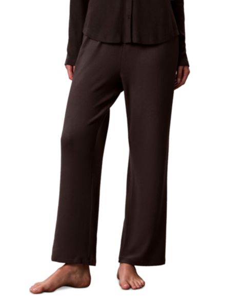 Пижамные брюки Straight-Leg — Calvin Klein, цвет: Чёрный устричный