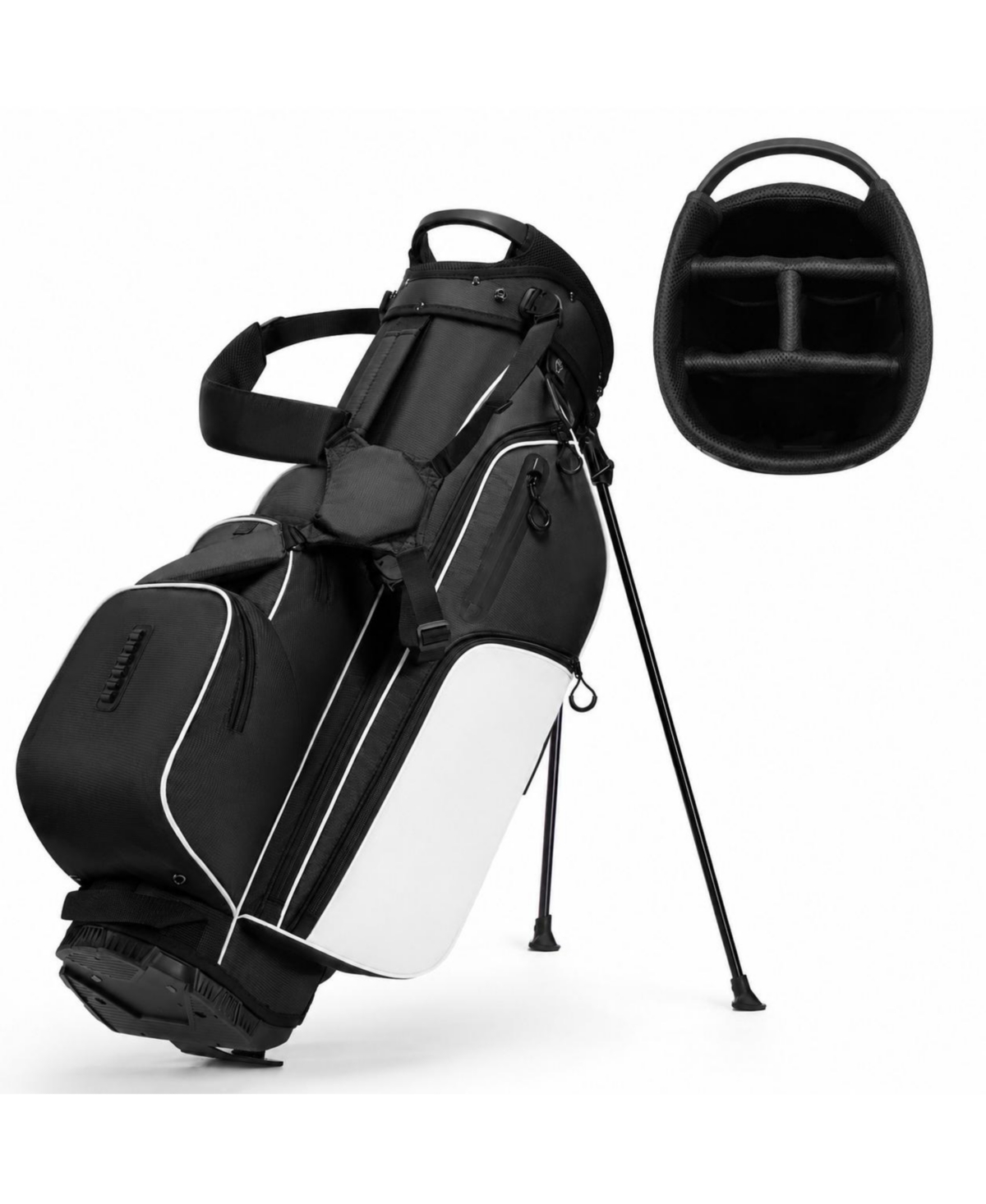 Sportneer Lightweight Waterproof Golf Stand Bag 4 Way Full Length Divider Holds 4-8 Clubs