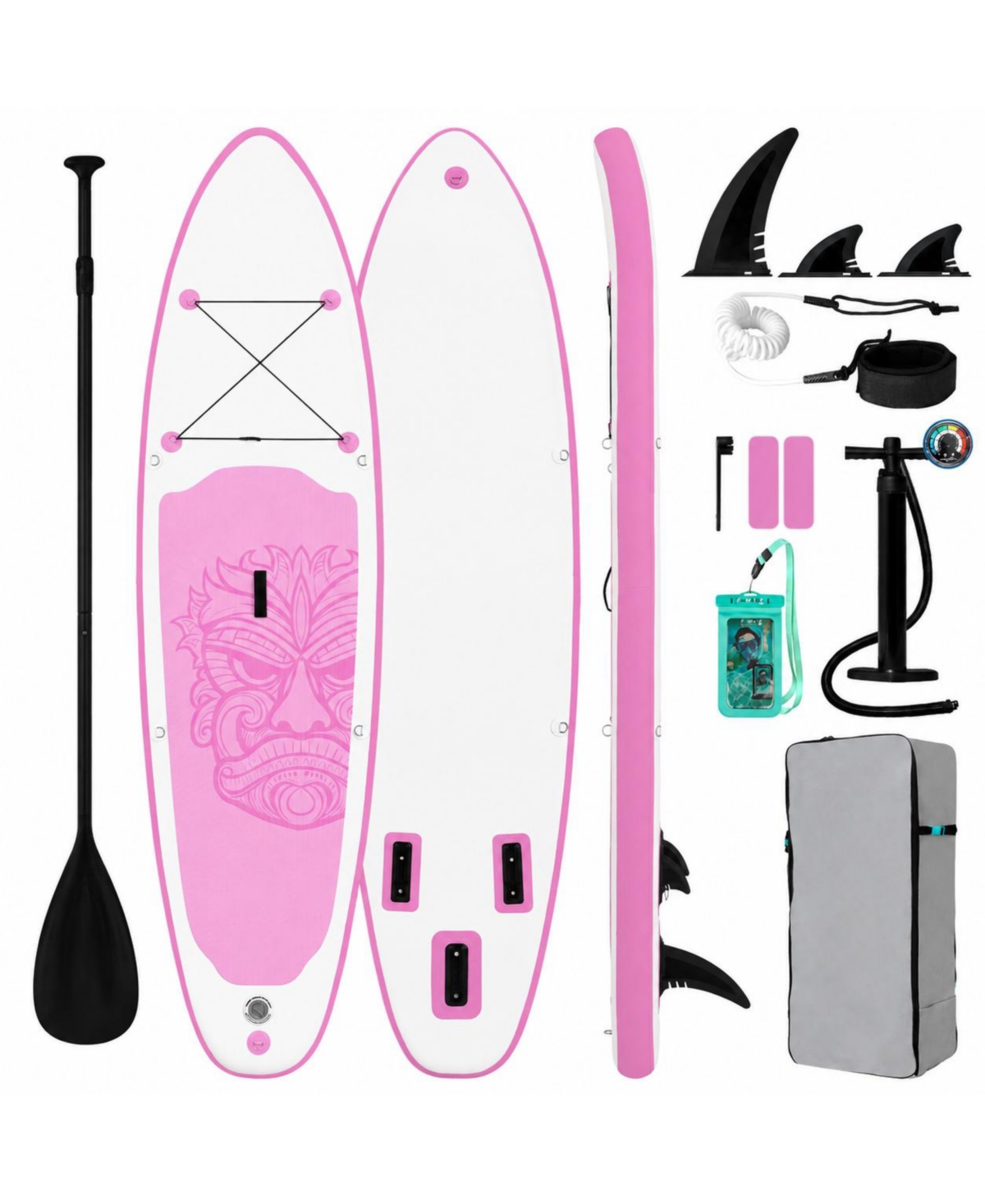 Furlihong Inflatable Stand Up Paddle Board - Light purple tiki 10'6x33"x6"