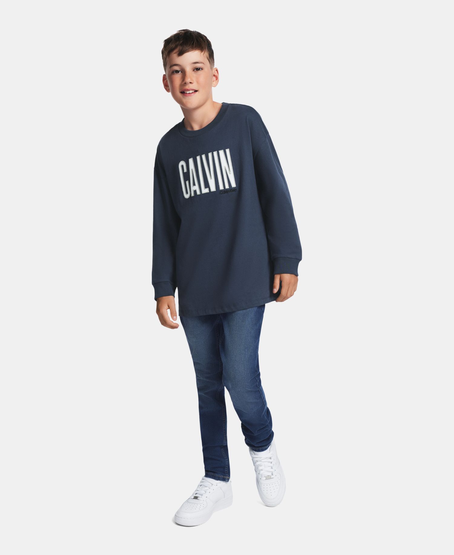 Boys' 8-20 Cotton Drop-Shoulder Patched Applique T-Shirt