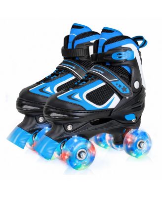 Adjustable Kids Roller Skates Light Up Wheels Beginner Indoor Outdoor