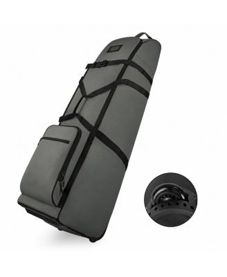 Heavy Duty Water Resistant Golf Travel Bag With Rolling Wheels Padded Club Protection