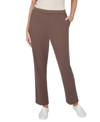 Women's Pull-On Straight-Leg Elastic-Waist Pants