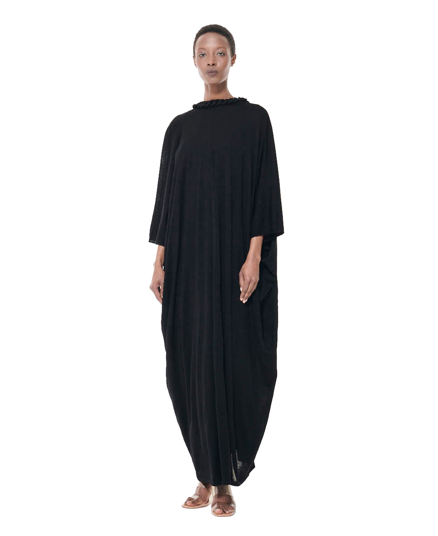 Женские платья Leem Stretch-Knit Covered Chain Detail Kaftan, цвет: Чёрный — фото 1