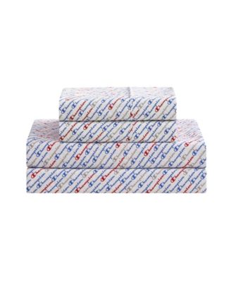 Printed 4-Piece Microfiber Sheet Set, Queen