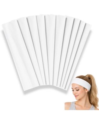 Wide Non-Slip Stretch Headbands, 10-Pack