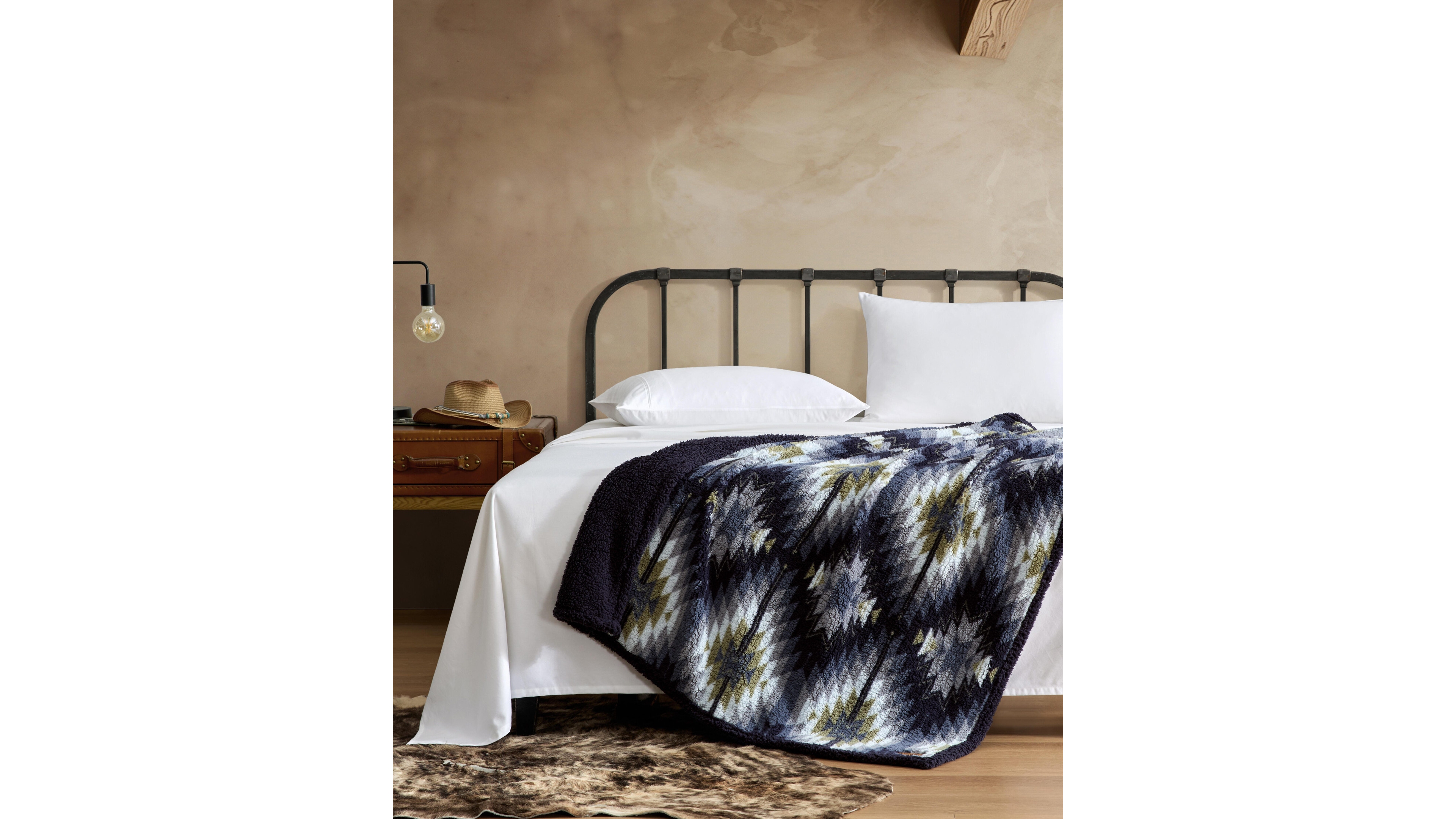 Wrangler Dawn Aztec Sherpa Throw, 60" X 50"