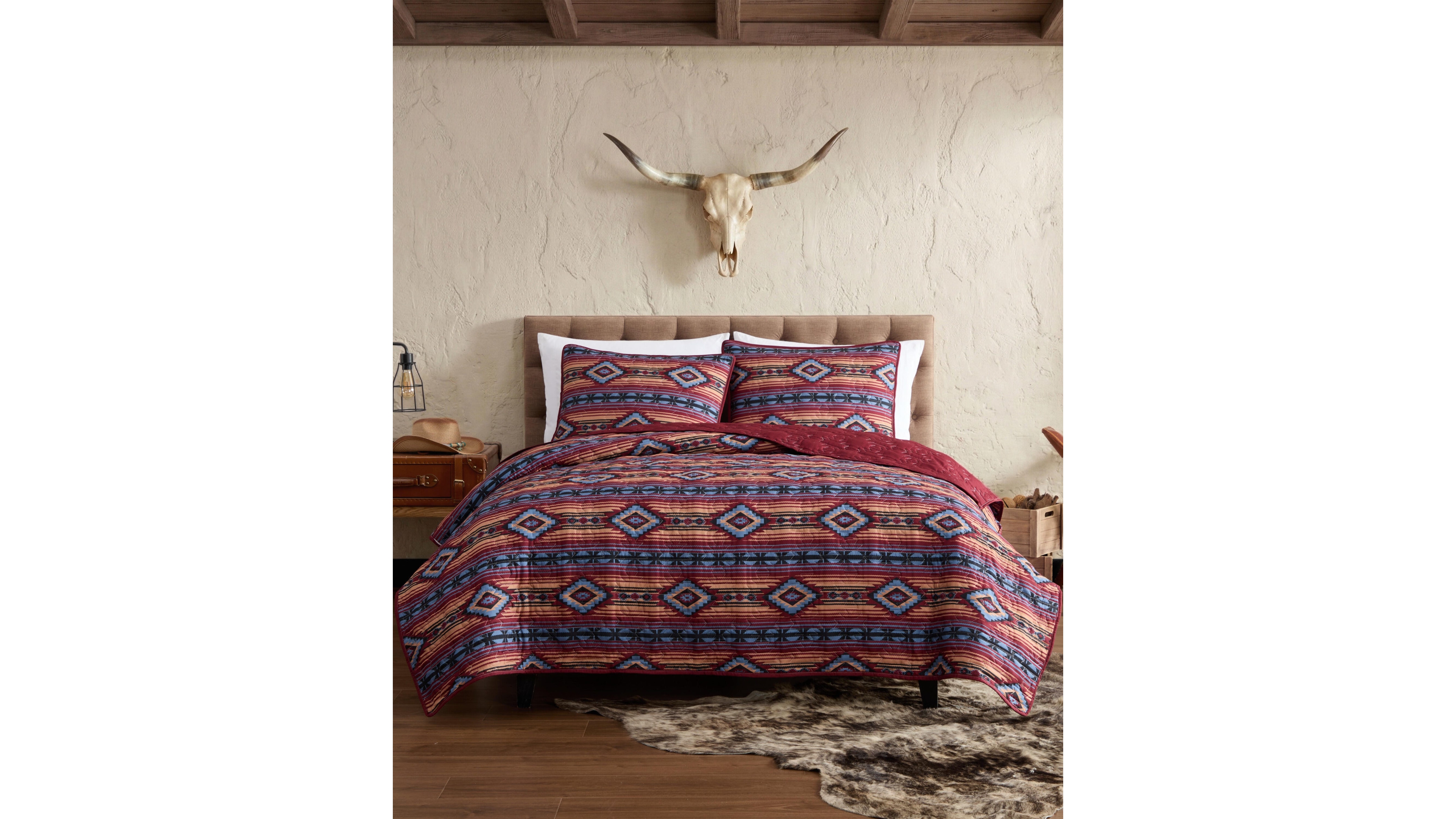 Wrangler Anguston Microfiber 3-Piece Quilt Set, King