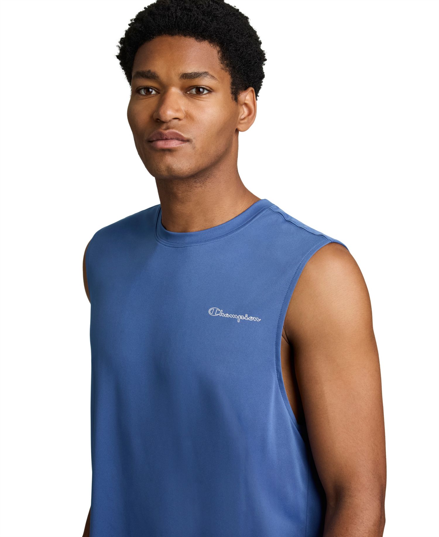 Men's Script Sport Muscle Crewneck Tank Top
