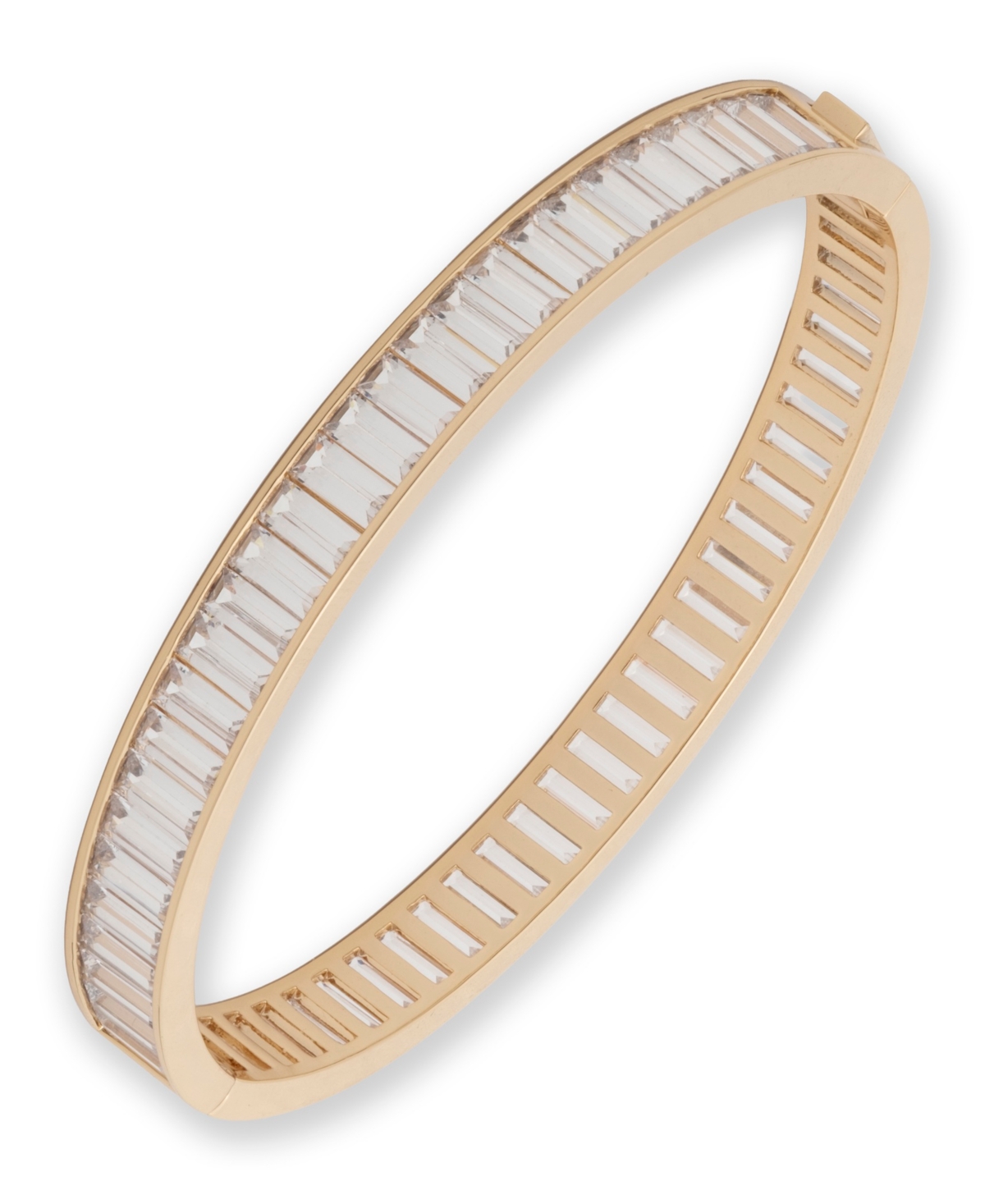 Lauren Ralph Lauren Cubic Zirconia Baguette Bangle Bracelet - Gold