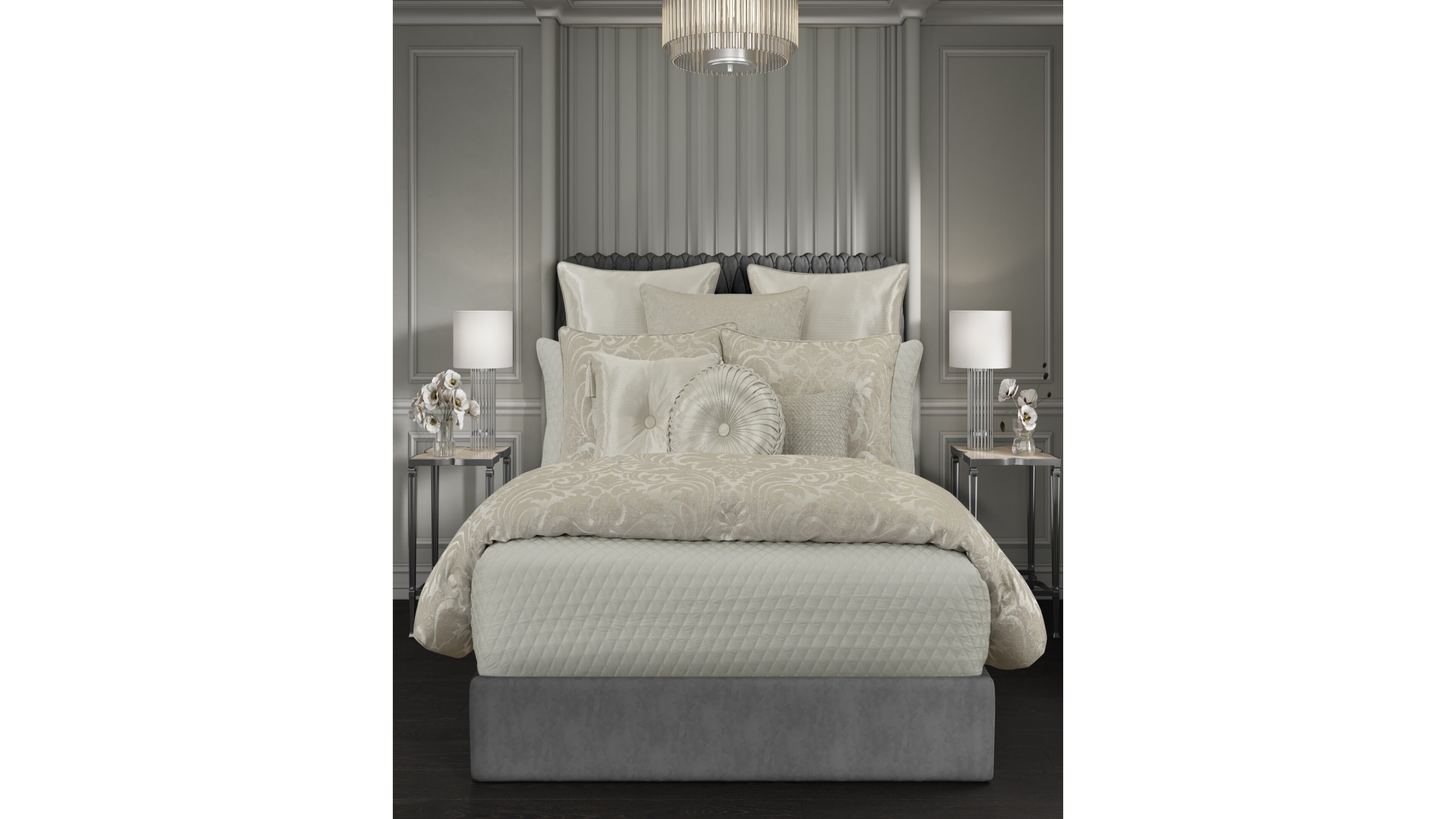J Queen New York Starlight Textured 4-Piece Comforter Set, Queen