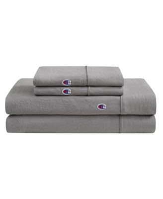 Embroidery Patch Microfiber 4-Piece Sheet Set, Full