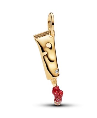 Cubic Zirconia 14k Gold-Plated The Tube of Beauty Charm Dangle