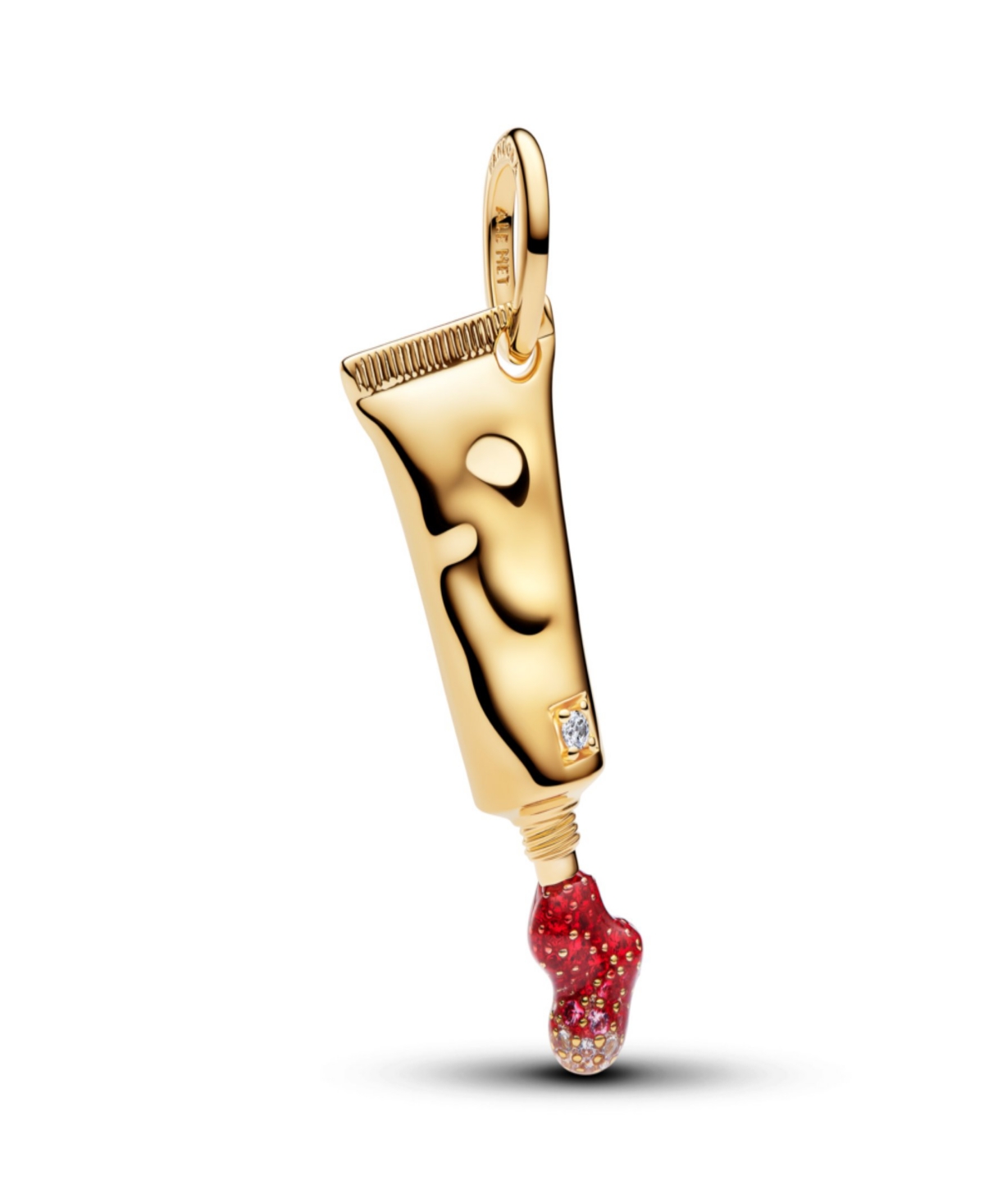 Pandora Cubic Zirconia 14k Gold-Plated The Tube of Beauty Charm Dangle - Gold