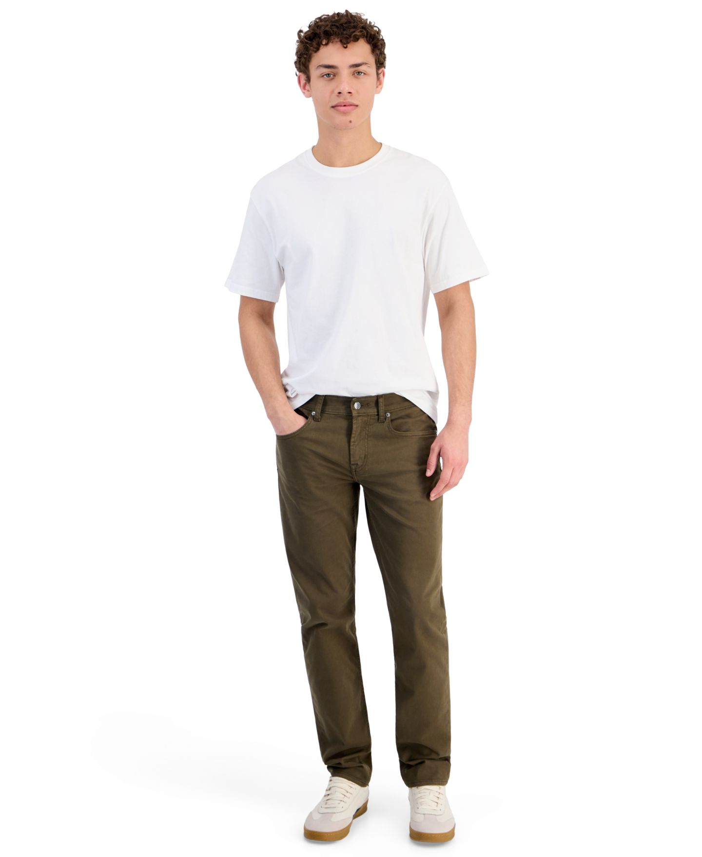 Мужские брюки 7 For All Mankind Slimmy Slim-Fit Stretch 5-Pocket Chino, цвет: Must — фото 5