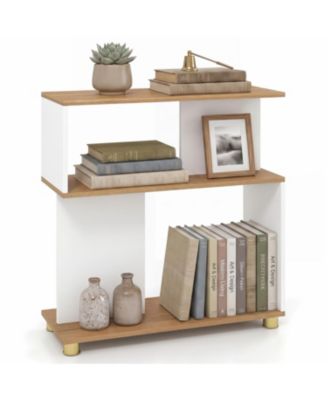 Rotating Bookshelf with Dividers and Anti-falling Baffles