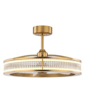 29" Modern Crystal Chandelier Ceiling Fan with Light and Remote