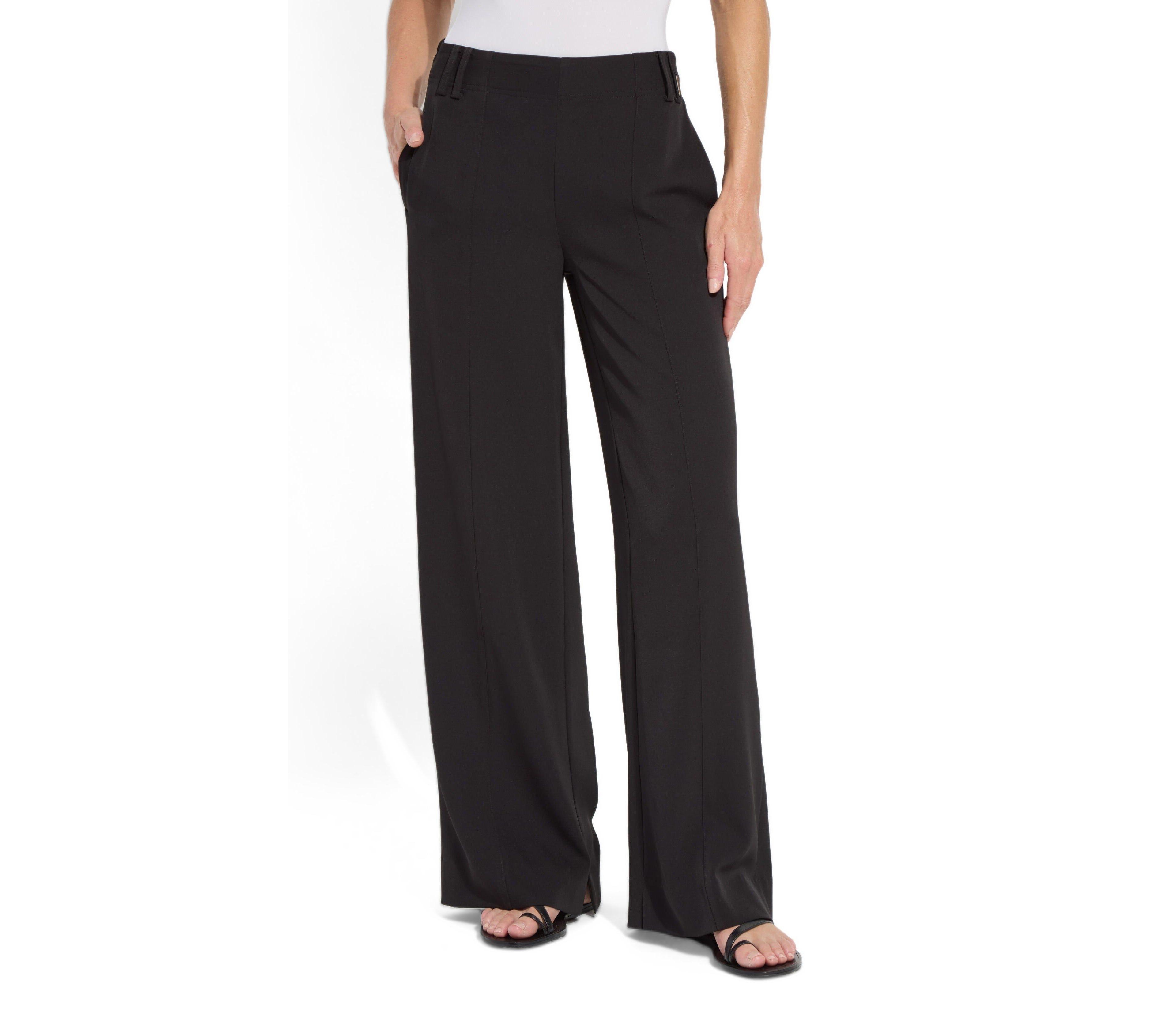 Lysse Women's Ellison Wide-Leg High-Rise Elasticated-Waistband Trousers