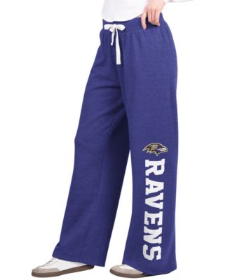 Women's Purple Baltimore Ravens Field Wide Leg Sweatpants