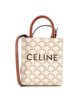 Mini Vertical Cabas Tote Triomphe Coated Canvas