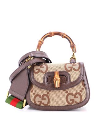 Mini Bamboo 1947 Top Handle Bag Jumbo GG Canvas