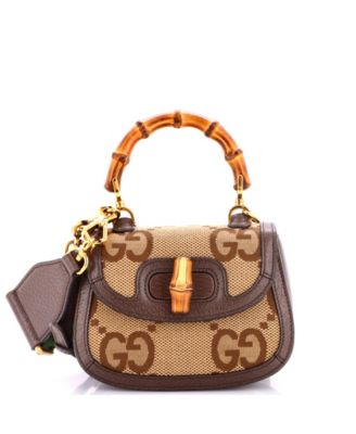 Mini Bamboo 1947 Top Handle Bag Jumbo GG Canvas