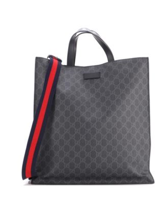 Tall Convertible Soft Open Tote GG Coated Canvas