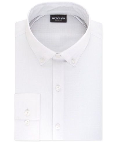 Kenneth Cole Reaction Men's Slim-Fit Techni-Cole 3 Way Flex White Dress Shirt