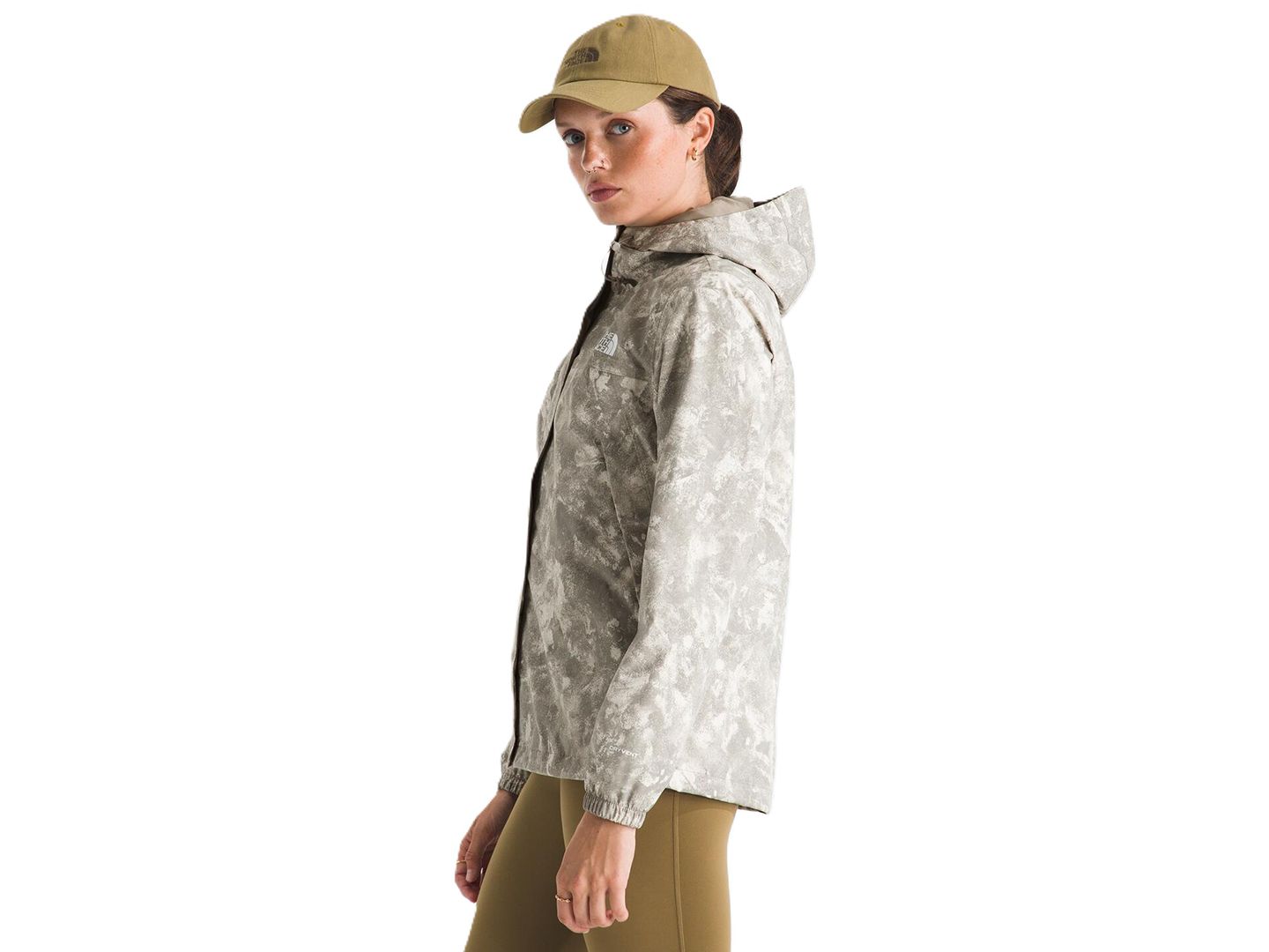 Женская куртка The North Face Antora Hooded, цвет: Каменный меловой с принтом — фото 3