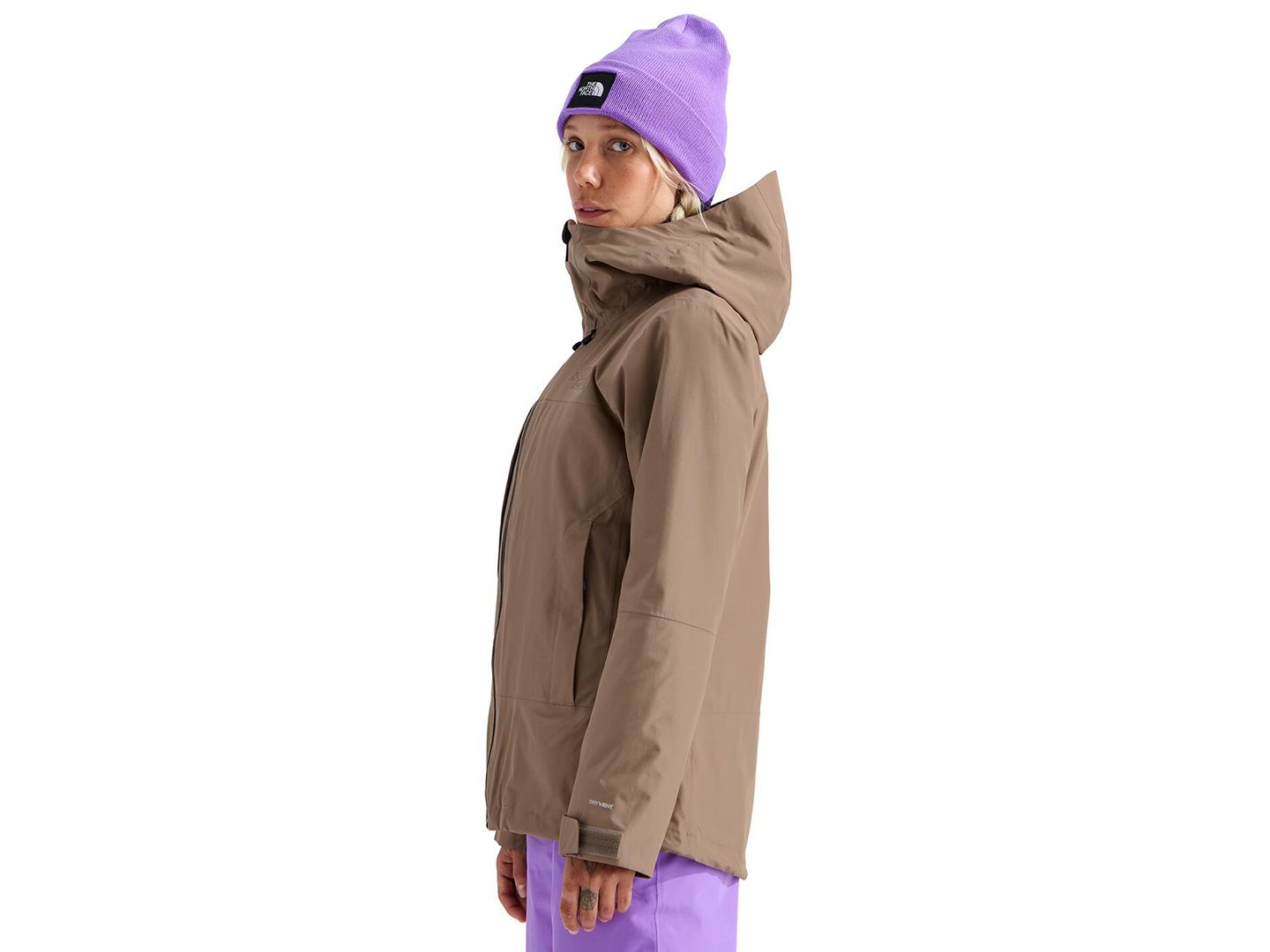 Женская куртка The North Face Thermo-Ball Snow Hooded, цвет: Бордовый — фото 23