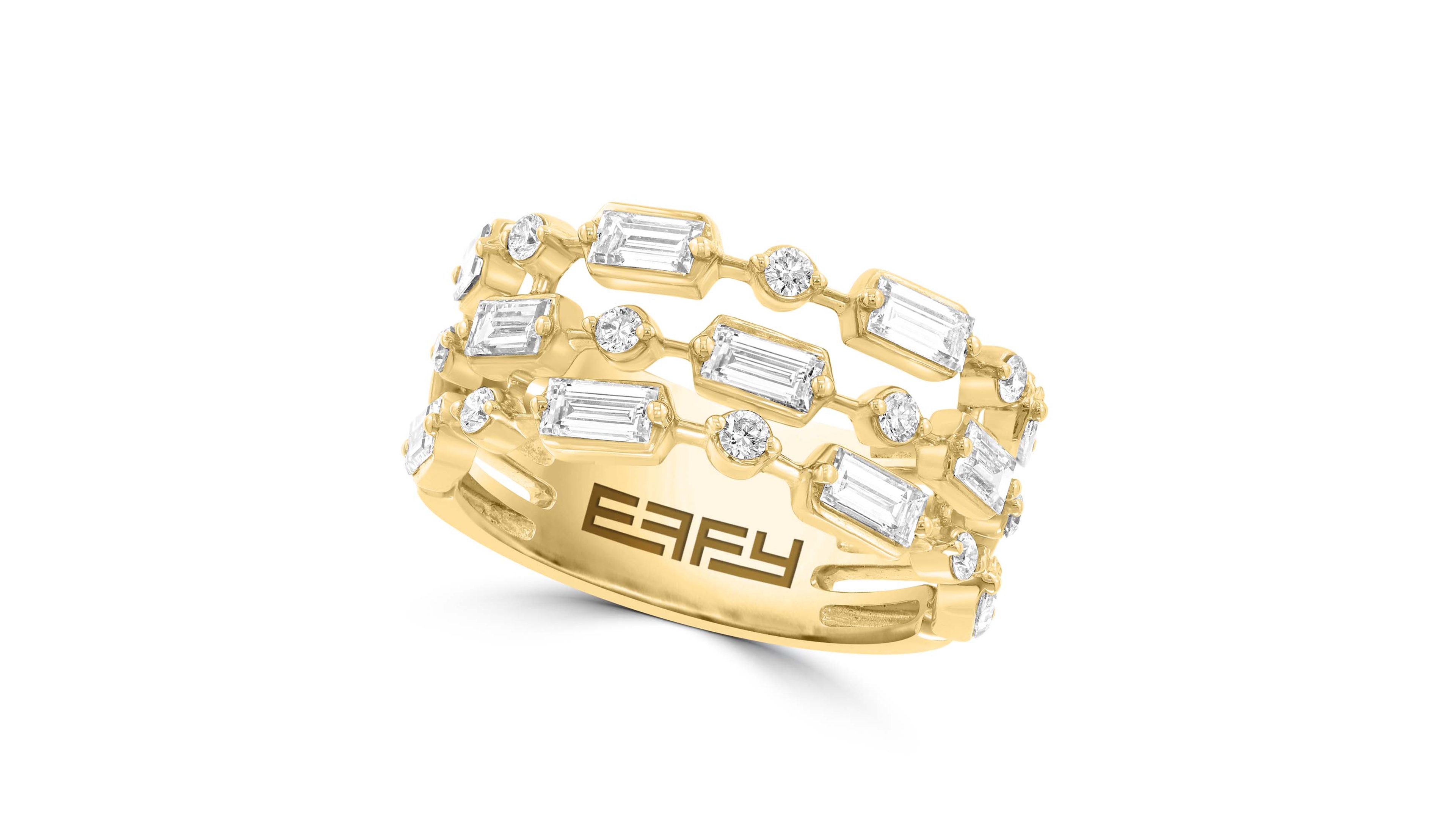 Effy Collection Lab-Grown Diamond Ring (1-1/5 ct. t.w.) in 14k Yellow Gold