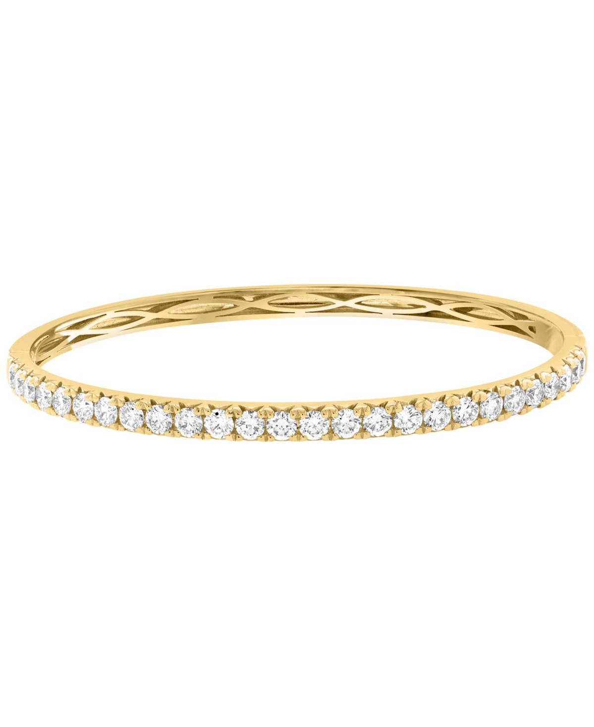 Effy Collection Lab-Grown Diamond Round Igi Certified Bangle (2-7/8 ct. t.w.) in 14k Yellow Gold - Yellow Gold