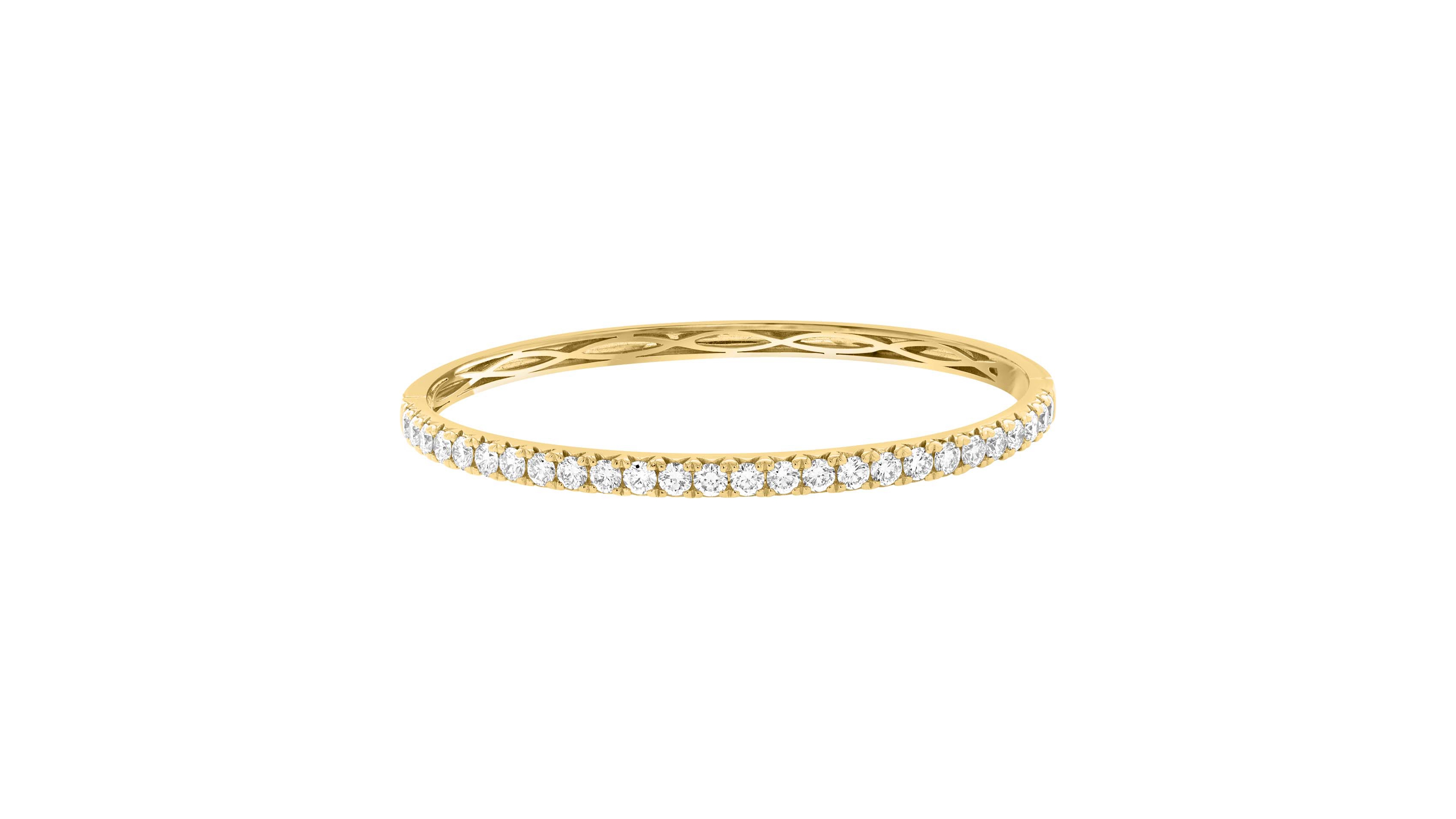 Effy Collection Lab-Grown Diamond Round Igi Certified Bangle (2-7/8 ct. t.w.) in 14k Yellow Gold
