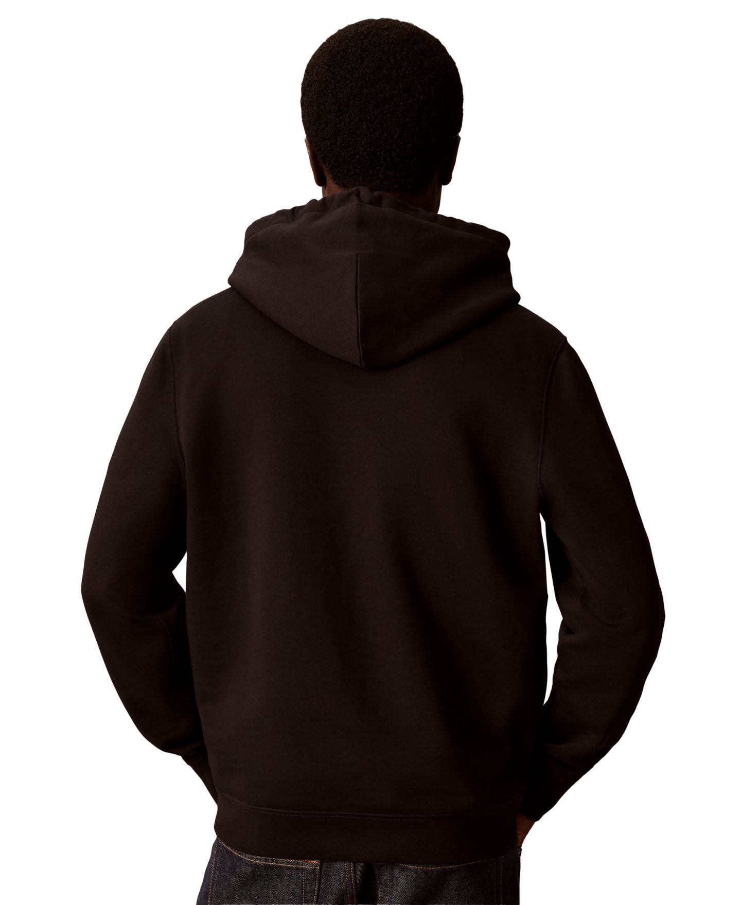 Мужское худи Calvin Klein CK Logo Classic-Fit, цвет: Чёрный — фото 5