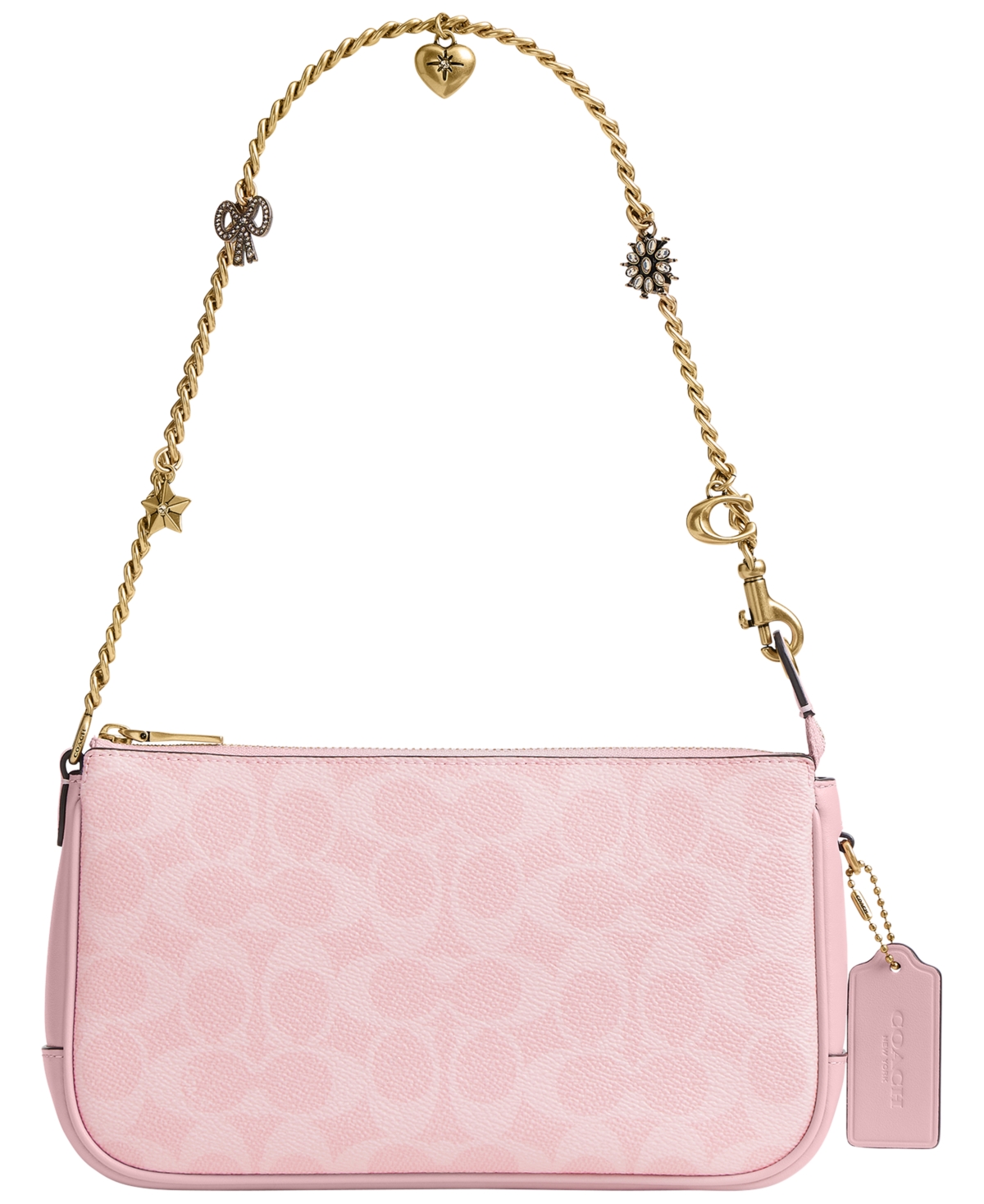 Coach Coated Canvas Signature Plaza Small Chain Handle Shoulder Handbag