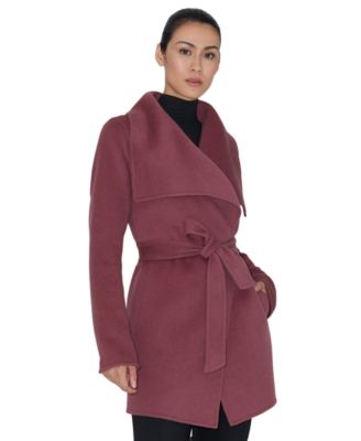 Women's Bridgette-Z Wool-Blend Cascade Collar Tie-Belt Coat
