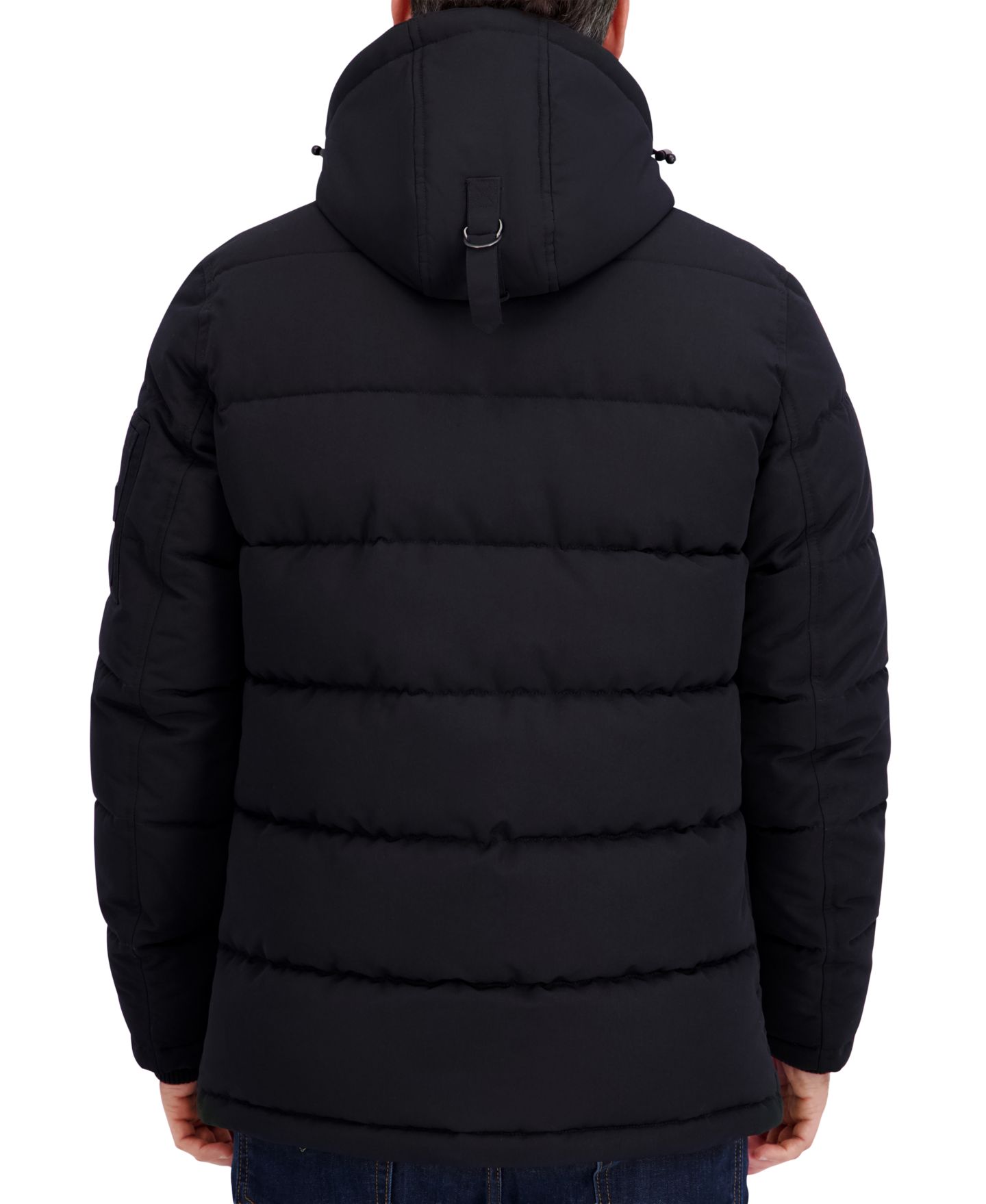 Мужская куртка Nautica Hooded Regular-Fit Puffer, цвет: Чёрный — фото 3