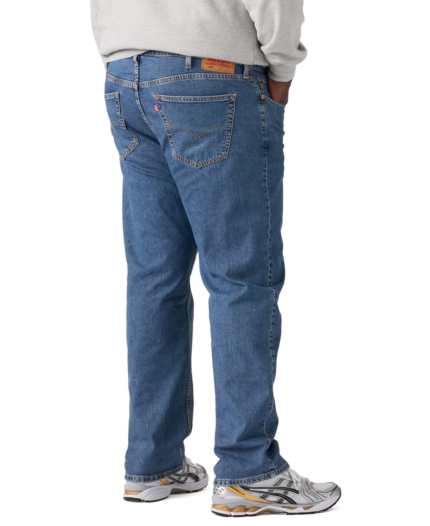 Мужские джинсы Levi's Big & Tall свободные прямые, цвет: Небесно-голубой — фото 5