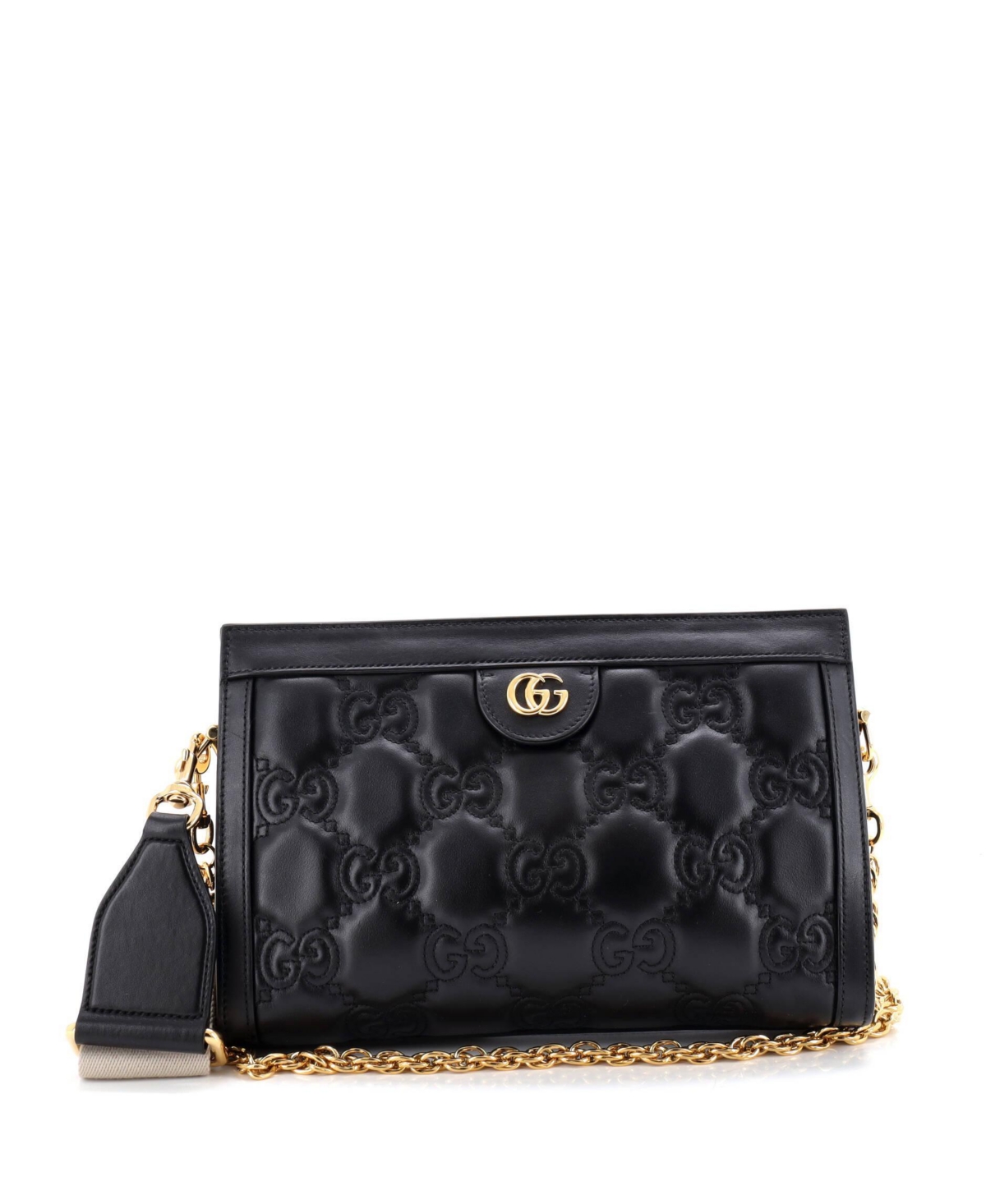 Pre-Owned Gucci Small Gg Shoulder Bag Gg Matelasse Leather