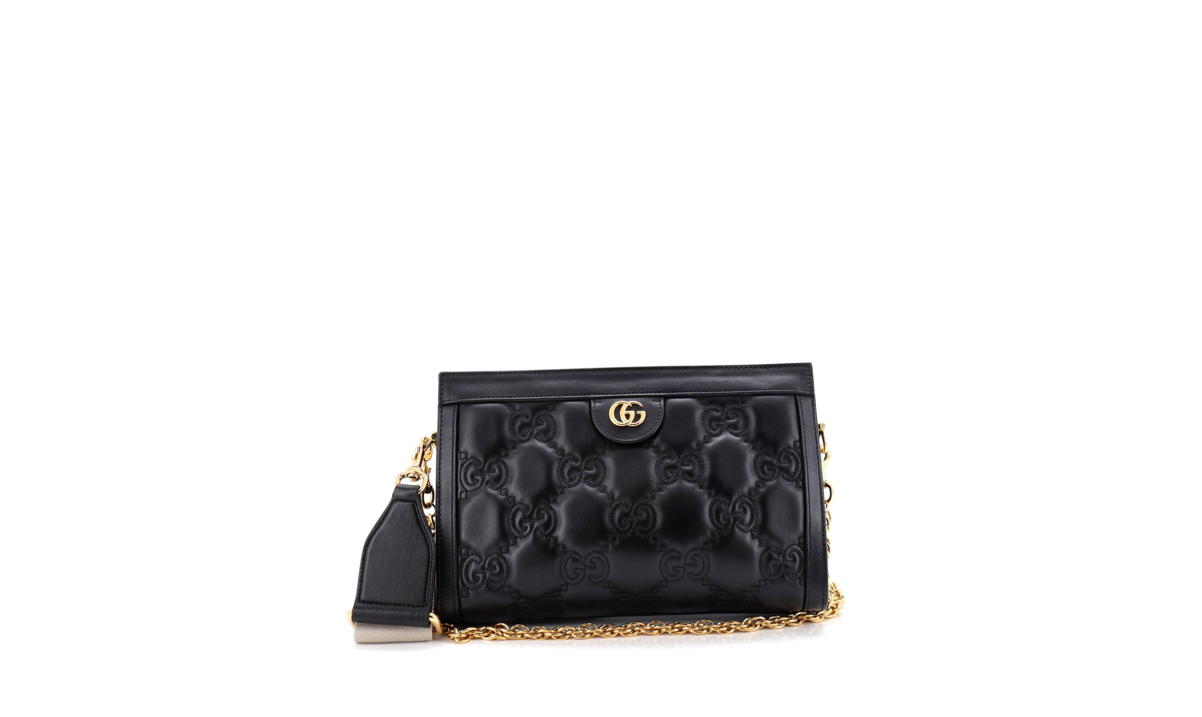 Pre-Owned Gucci Small Gg Shoulder Bag Gg Matelasse Leather
