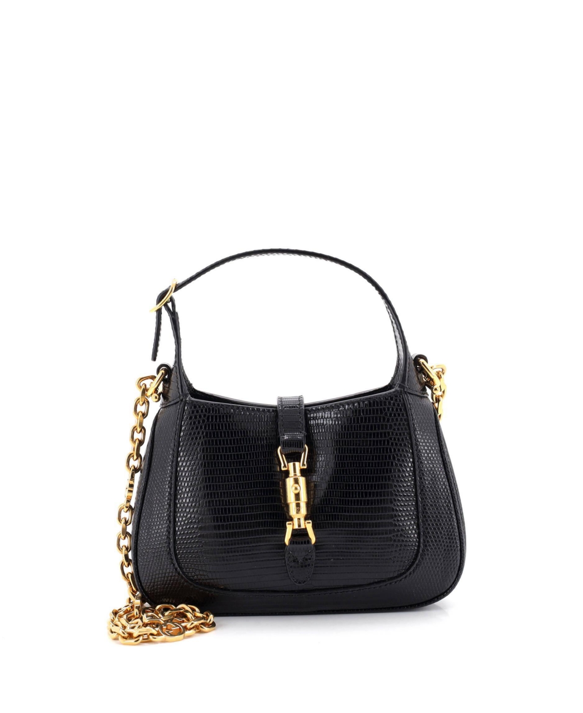 Pre-Owned Gucci Mini Jackie 1961 Chain Hobo - Black