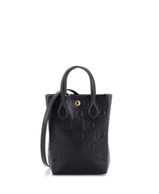 Mini Vertical Tote GG Embossed Leather