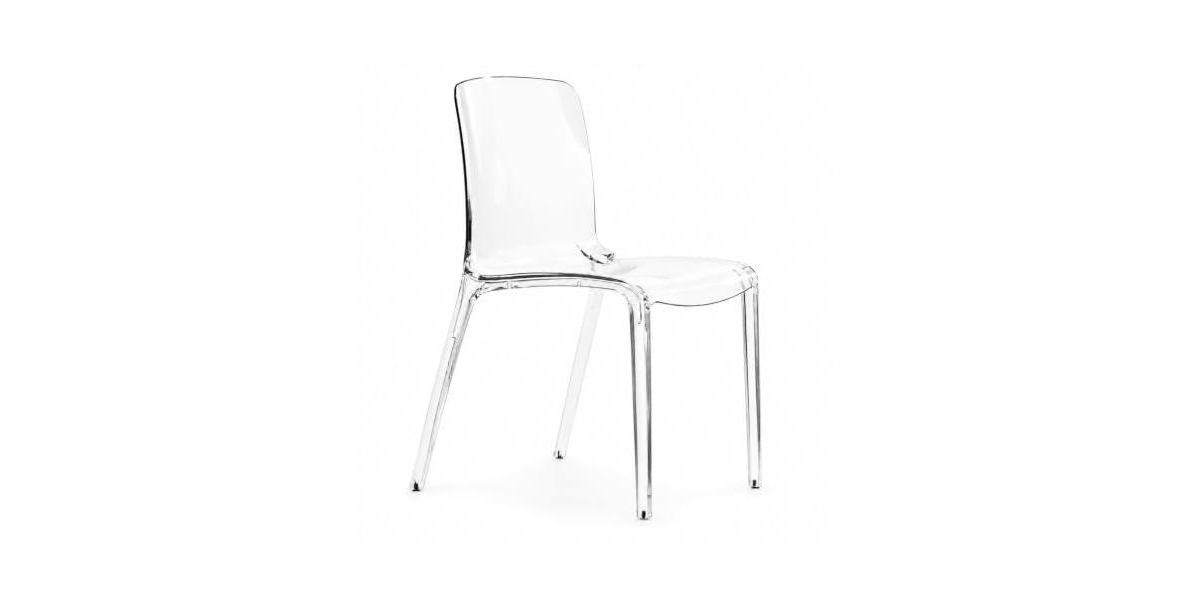 LeisureMod Murray Modern Dining Chair - Clear