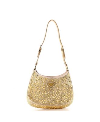 Small Cleo Shoulder Bag Crystal Embellished Satin