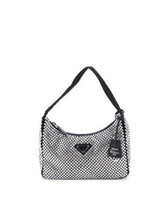 Small Re-Edition 2005 Shoulder Bag Crystal Embellished Satin