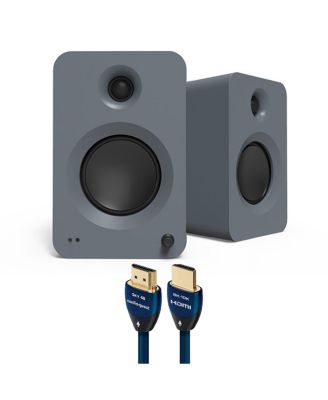 REN Powered Speakers Bundle with AudioQuest Sky 48 HDMI Cable - 3m