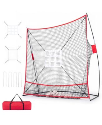 7 x 7.4 Ft Baseball Practice Net with Strike Zone Targets