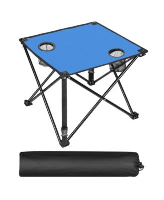 Outdoor Table, Folding Design, Carry Bag, Cup Holders for Camping, Travel and Outdoor Activities