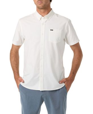 Men's Light Check Short-Sleeve Button-Up Classic-Fit Shirt